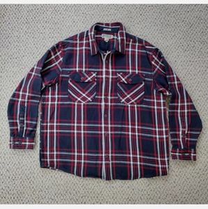 Duluth Trading Relaxed Fit Heavyweight Overshirt Thick Flannel XL Shacket